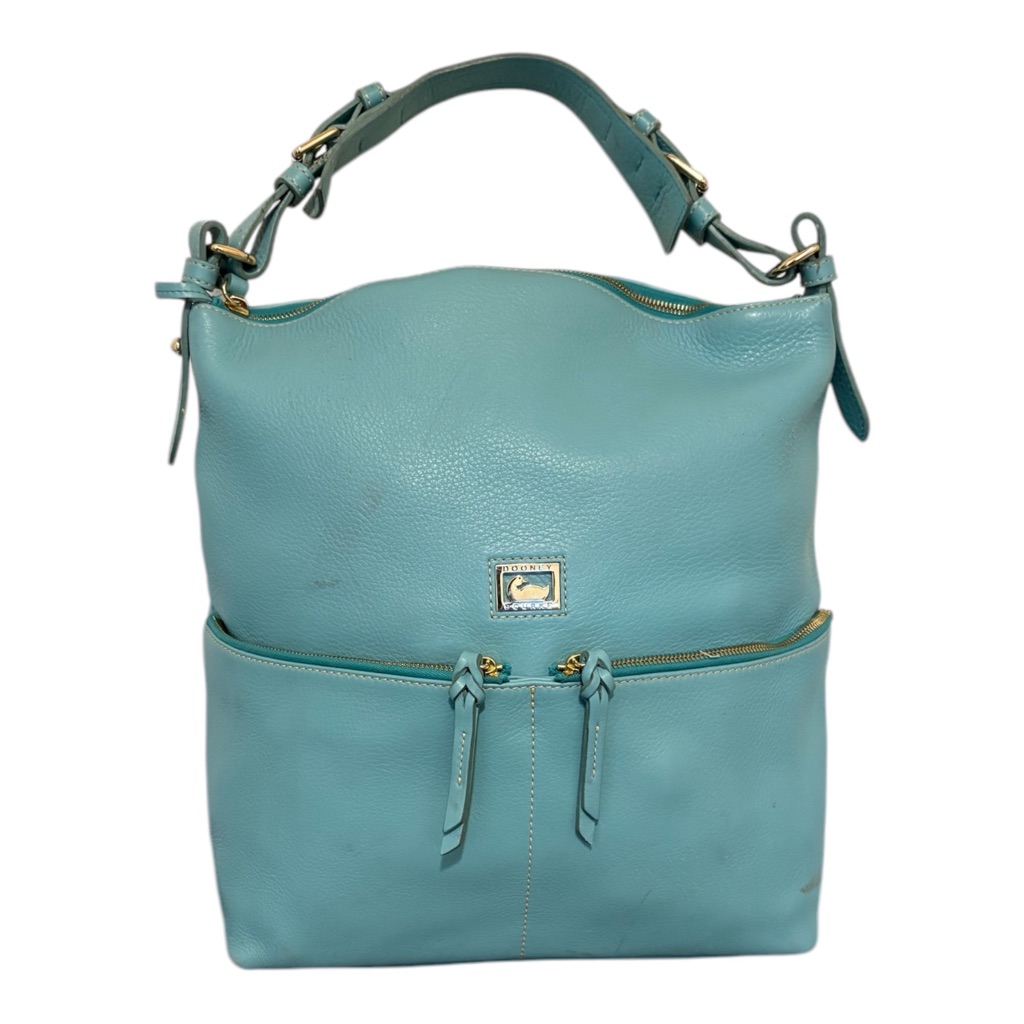Dooney & Bourke Blue Leather Tote Bag